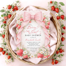Pink Bow Berry Sweet Baby Shower