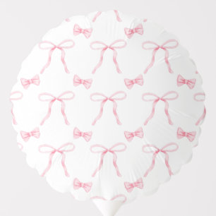 Pink bow birthday baby shower balloon