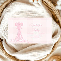 Pink Bow Bonjour Bebe Baby Shower Books for Baby