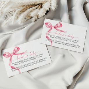 Pink Bow Book for Baby Enclosure Card