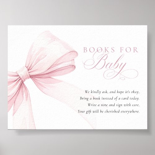 Pink Bow Books for Baby - Digital Download Card