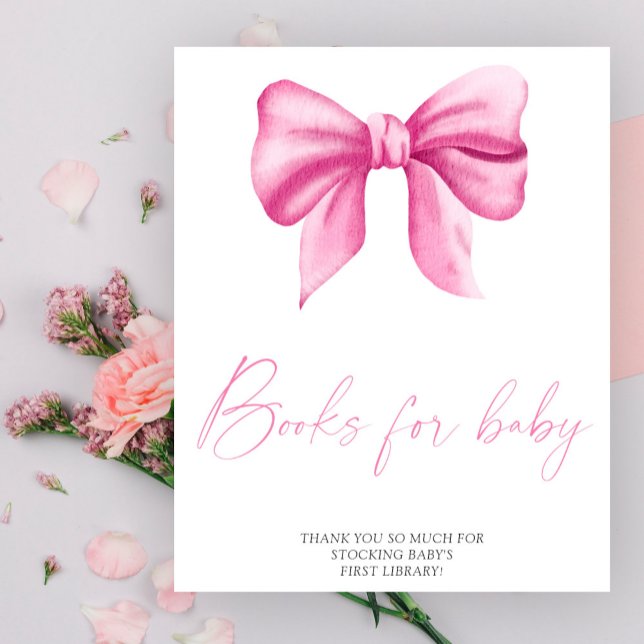 Pink bow - books for baby poster (Creator Uploaded)