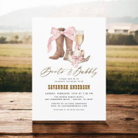 Pink Bow Boots & Bubbly Western Bridal Shower
