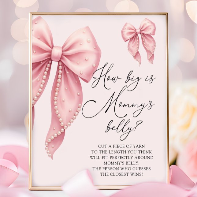 Pink Bow Bow How Big is Mommy's Belly Game Poster (Creator Uploaded)