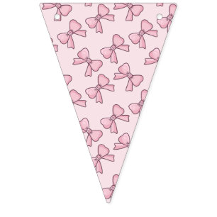Pink Bow Bridal Shower Banner