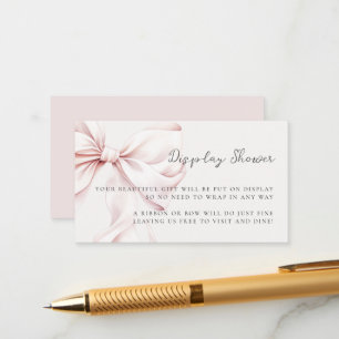 Pink Bow Bridal Shower Display Shower Enclosure Card