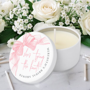 Pink Bow Bridal Shower Mini Candle Favors