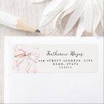 Pink Bow Bridal Shower Return Address Label<br><div class="desc">"She's tying the knot" theme bridal shower return address label for our matching invitation.</div>