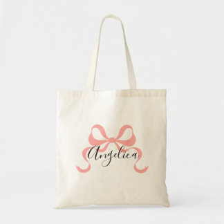 Pink Bow BridesMaid Tote Bag