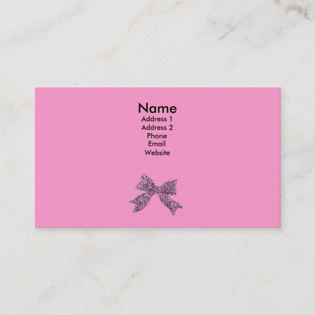 pink bow business card (Front)