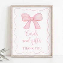 Pink Bow Cards and Gifts Birthday Sign