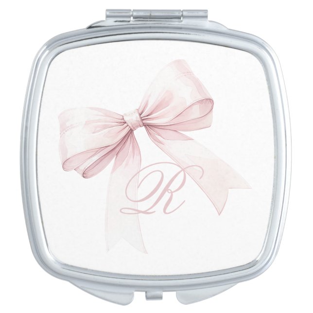Pink Bow Compact Mirror (Front)