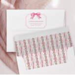 Pink Bow Coquette Aesthetic Floral Address Envelope<br><div class="desc">Pink Bow Coquette Aesthetic Floral Address Envelope</div>