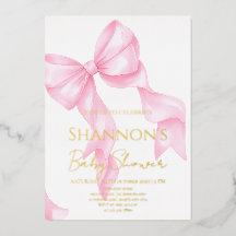 Pink Bow Coquette Baby Shower