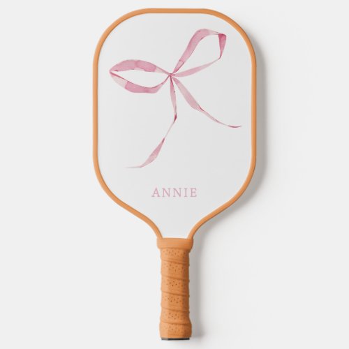 Pink Bow Coquette Personalized Pickleball Paddle