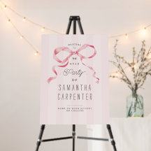 Pink Bow Coquette Photo Graduation Party 
