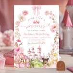 Pink Bow Coquette Princess Kingdom 4th Birthday Invitation<br><div class="desc">Pink Bow Coquette Princess Kingdom 4th Birthday Invitation,  Four Ever A Princess Birthday Invite,  Editable Fairytale Girl Birthday</div>