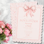 Pink Bow Coquette Toile Demask Milestone Birthday Invitation<br><div class="desc">Elevate your storefront with our Modern Bold Window Cling, designed to captivate attention and enhance your brand's visibility. These window clings feature a contemporary design with a striking blush pink hue, making them the perfect addition to any business looking to create a stylish and cohesive appearance. Ideal for displaying your...</div>