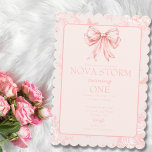 Pink Bow Coquette Whimsy Toile Milestone Birthday Invitation<br><div class="desc">Celebrate your special milestone with our Pink Bow Coquette Whimsy Toile Milestone Birthday Invitation, a delightful blend of elegance and charm. Perfectly tailored for those who adore a blush pink, girly aesthetic, this invitation is adorned with a delicate pink bow and a whimsical toile design featuring butterflies and dragonflies. Its...</div>