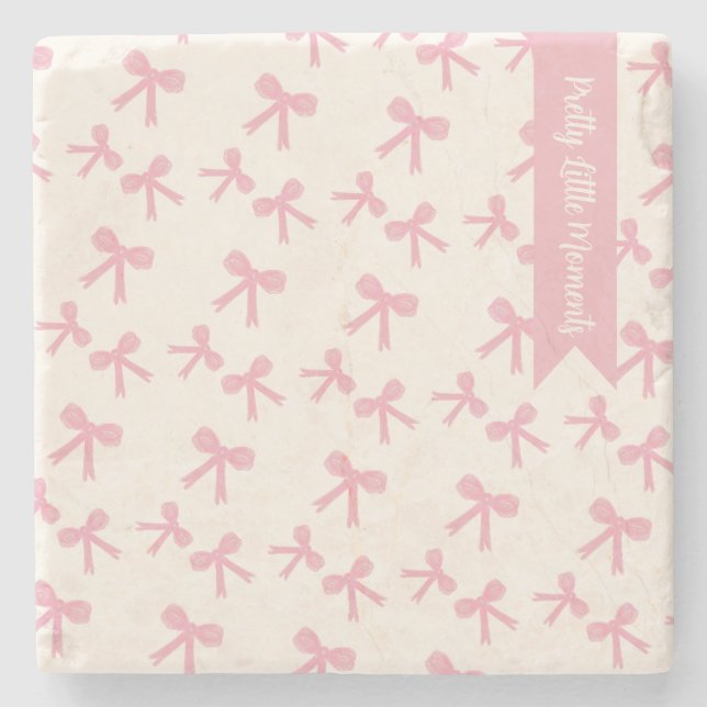 Pink Bow Dreams Coaster (Front)