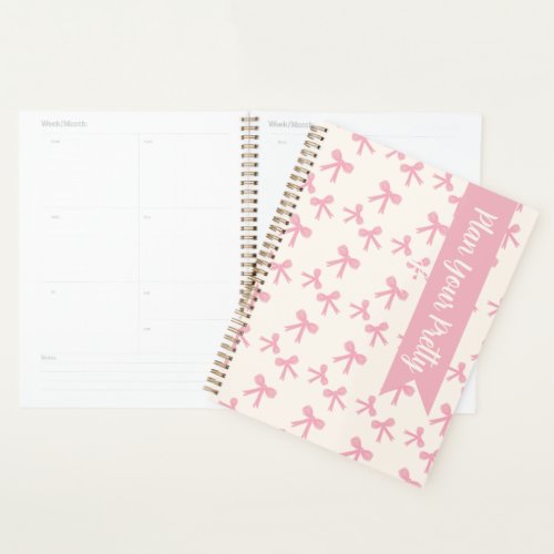 Pink Bow Dreams Daily Planner