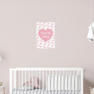 Pink Bow Dreams Wall Art Print