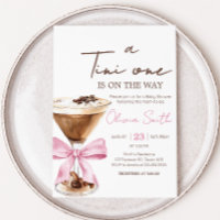 Pink Bow Espresso Martini Baby Shower