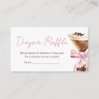 Pink Bow Espresso Martini BabyShower Diaper Raffle