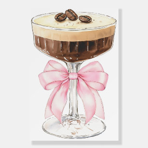 Pink Bow Espresso Martini Birthday Foam Board
