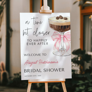 Pink Bow Espresso Martini Bridal Shower -  18x24 Foam Board