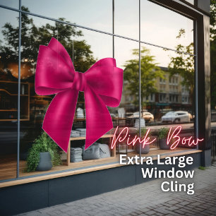 Pink Bow Extra Large Window Cling
