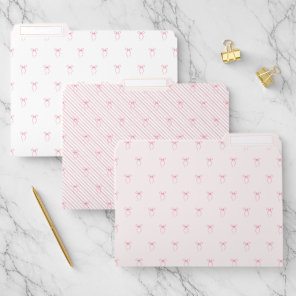 Pink Bow File Folder