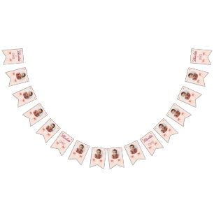 Pink Bow First Birthday! Bunting Flags