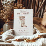 Pink Bow Floral Cowboy Boots Western 30th Birthday Invitation<br><div class="desc">Pink Bow Floral Cowboy Boots Western 30th Birthday Invitation</div>