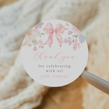 Pink Bow Floral Girl Baby Shower