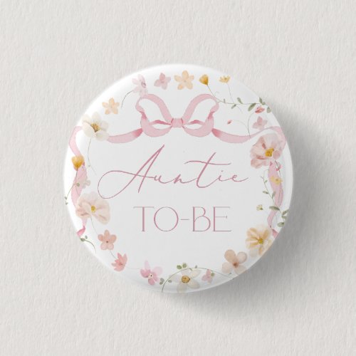  Pink Bow floral wildflower Auntie to be