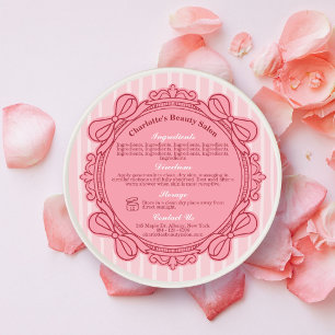 Pink Bow Frame Ingredients & Directions Label