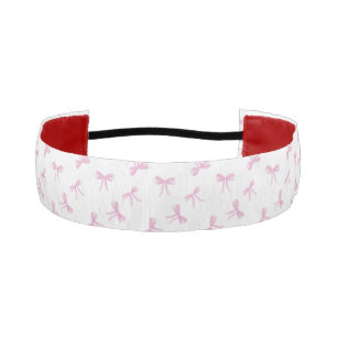 Pink bow Frilly Coquette girls' Athletic Headband