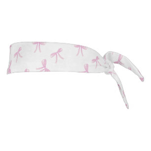 Pink bow Frilly Coquette girls' Tie Headband