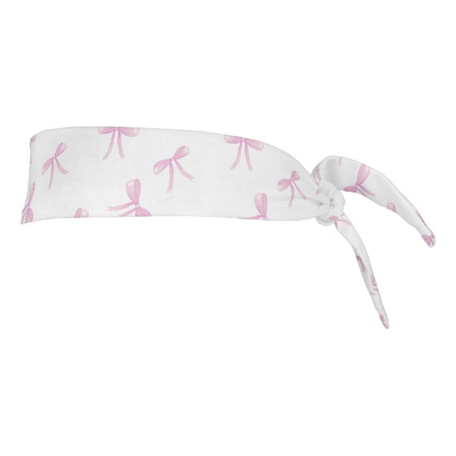 Pink bow Frilly Coquette girls' Tie Headband (Rotate 90)