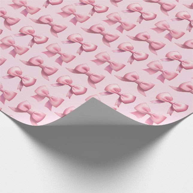 Pink Bow Gift Wrapping Paper (Corner)