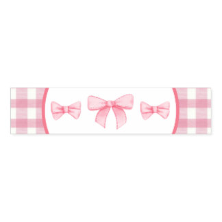 Pink Bow Gingham Napkin Band 