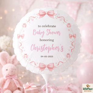 Pink Bow Girl Baby Shower – Cute & Fun Party Balloon
