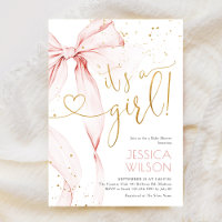 Pink Bow Girl Baby Shower
