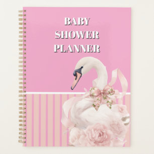 Pink Bow Girl Baby Shower Planner