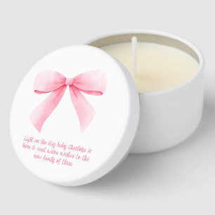 Pink Bow Girl Baby Shower Soy Wax Candles