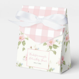 Pink Bow Girl Preppy Southern Baby Shower Favor Boxes