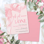 Pink Bow Girls Just Wanna Be ONE 1st Birthday Invitation<br><div class="desc">Girls Just Wanna Be ONE 1st Birthday Invitation. This adorable design features a soft blush pink background on the front, creating a sweet and girly base for the celebration. A playful watercolor bow with a ribbon frame accents the top and left side, adding a charming and stylish touch. The phrase...</div>
