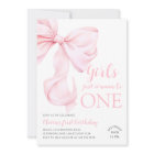 Pink Bow Girls Just Wanna be ONE First Birthday