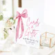 Pink Bow Graduation Party Graduate Cards and Gifts Pedestal Sign | Zazzle